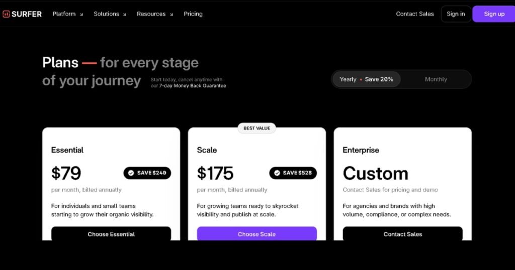 Ai Writing Tools Surferseo Pricing