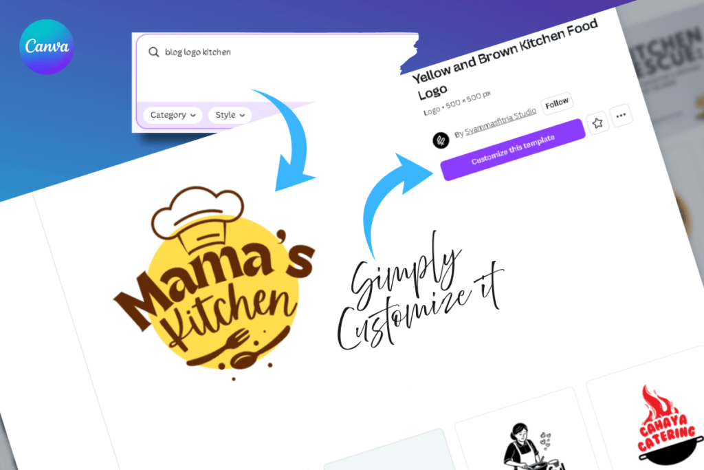A colorful, step-by-step infographic illustrating how to create a simple logo, featuring engaging icons and clear instructions.