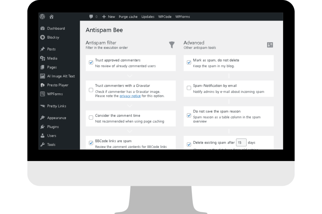 Antispam Bee WordPress Settings Panel