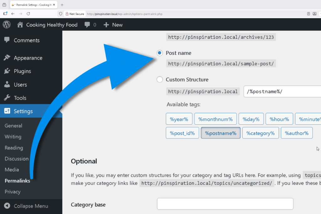 Wordpress Permalink Settings Post Name
