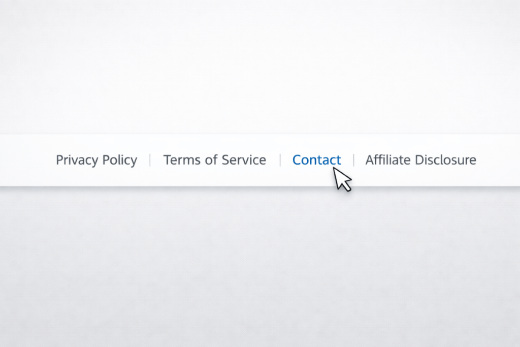 Example of a clear navigation menu showing an easy‑to‑find Contact link to help visitors reach the page quickly.