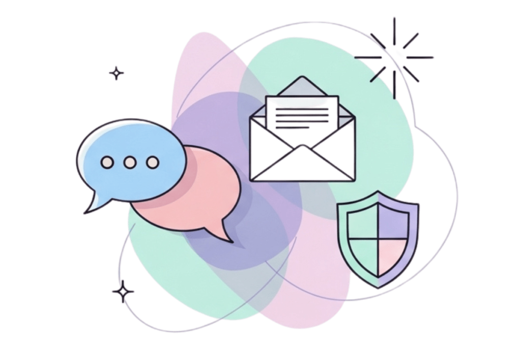 Illustration showing how a strong contact page builds trust, credibility, and communication opportunities for bloggers