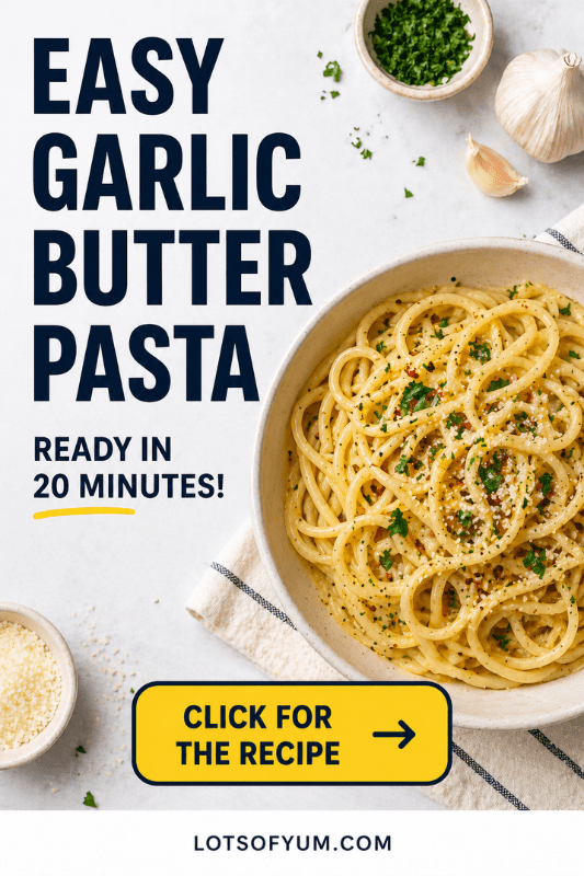 Example of a food recipe Pinterest pin with a clear call to action button
