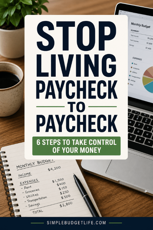Example of a personal finance Pinterest pin using high contrast text